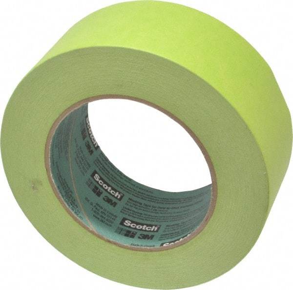 3M - 2" Wide x 60 Yd Long Green Crepe Paper Masking Tape - Series 2060, 6 mil Thick, 24 In/Lb Tensile Strength - Exact Tool & Supply