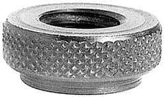 Gibraltar - 5/16-18" UNC Thread, Black Oxide Finish, Steel Round Knurled Check Nut - 1/4" Overall Height, 3/4" Head Diam, 1/2" Base Diam - Exact Tool & Supply