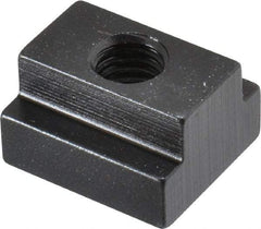 TE-CO - 1/2-13 Blind Tapped T Slot Nut - 11/16" Slot Width, 1-1/8 x 7/16" Base Width x Height, 1-1/4 x 3/4" OAL x Height - Exact Tool & Supply