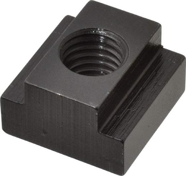 TE-CO - 5/8-11 Blind Tapped T Slot Nut - 3/4" Slot Width, 1-1/4 x 15/32" Base Width x Height, 1-1/4 x 3/4" OAL x Height - Exact Tool & Supply