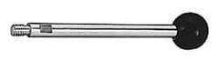 Gibraltar - 3/8-16 Stem, 1-3/8" Knob Diam, 0.47" Shaft Diam, Gear Lever Arm with Ball Knob - 1/2" Thread Length, 3.1" Handle Length, Steel Shaft, Phenolic Knob - Exact Tool & Supply