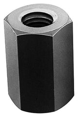 Made in USA - 1-8 UNC, 2-3/4" OAL Steel Standard Coupling Nut - Zinc-Plated Finish, 1-3/8" Width Across Flats - Exact Tool & Supply