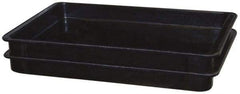 MFG Tray - 200 Lb Load Capacity Black Fiberglass Tote Container - Stacking, 18.8" Long x 11.9" Wide x 1.8" High - Exact Tool & Supply