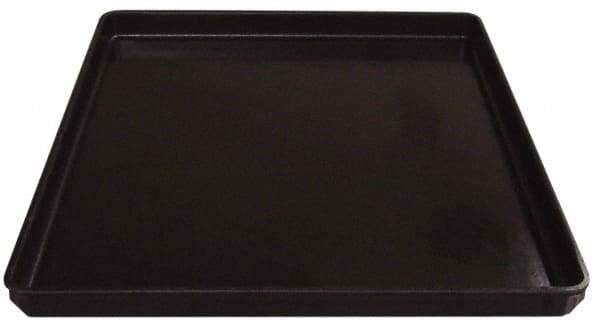 MFG Tray - 200 Lb Load Capacity Black Fiberglass Tote Container - Stacking, 26" Long x 20" Wide x 1-1/2" High - Exact Tool & Supply