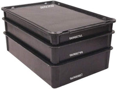 MFG Tray - 400 Lb Load Capacity Black Fiberglass Tote Container - Stacking, 25.8" Long x 17.8" Wide x 6" High - Exact Tool & Supply