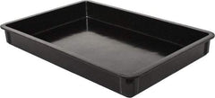 MFG Tray - 400 Lb Load Capacity Black Fiberglass Tote Container - Stacking, 25.8" Long x 17.8" Wide x 3" High - Exact Tool & Supply