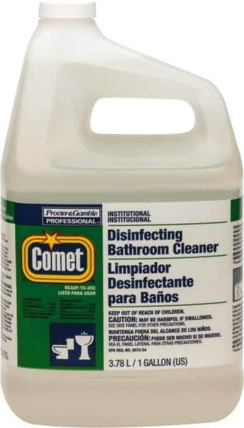 Comet USA LLC - 1 Gal Jug Liquid Bathroom Cleaner - Pleasant Scent, Disinfectant, General Purpose Cleaner - Exact Tool & Supply