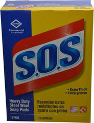 Value Collection - Steel Wool Scouring Soap Pad - Heavy-Duty, Blue/Gray - Exact Tool & Supply