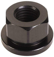 TE-CO - 1-8, 2" Flange Diam, 1-1/4" High, 1-5/8" Across Flats, Flange Nut - Grade 12L14 Steel, Black Oxide Finish, 1/4" Flange Height, TCMAI - Exact Tool & Supply