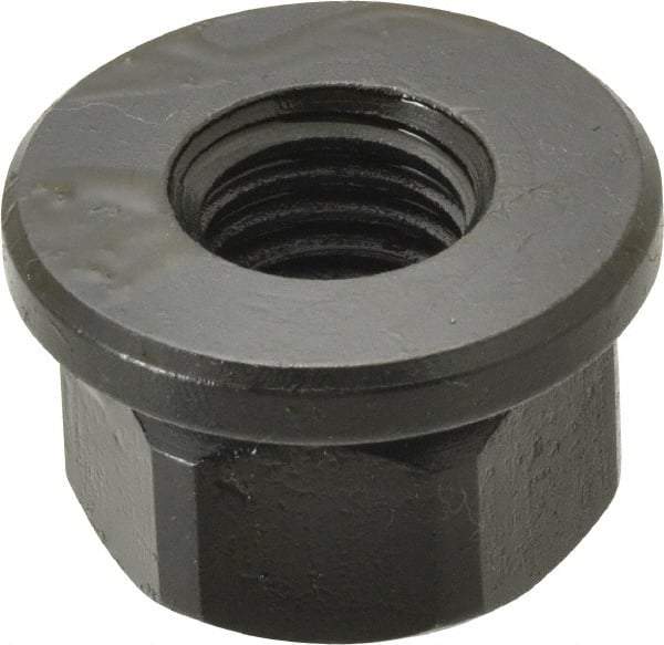 TE-CO - 5/8-11, 1-3/8" Flange Diam, 13/16" High, 1-1/16" Across Flats, Flange Nut - Grade 12L14 Steel, Black Oxide Finish, 3/16" Flange Height, TCMAI - Exact Tool & Supply