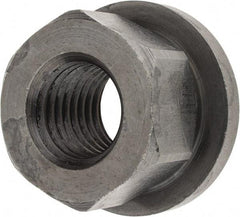TE-CO - 3/4-10, 1-5/8" Flange Diam, 1" High, 1-1/4" Across Flats, Flange Nut - Grade 12L14 Steel, Black Oxide Finish, 1/4" Flange Height, TCMAI - Exact Tool & Supply