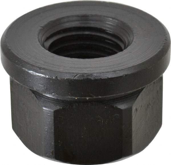 TE-CO - 7/8-9, 1-3/4" Flange Diam, 1-1/8" High, 1-7/16" Across Flats, Flange Nut - Grade 12L14 Steel, Black Oxide Finish, 1/4" Flange Height, TCMAI - Exact Tool & Supply