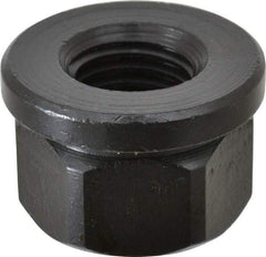 TE-CO - 7/8-9, 1-3/4" Flange Diam, 1-1/8" High, 1-7/16" Across Flats, Flange Nut - Grade 12L14 Steel, Black Oxide Finish, 1/4" Flange Height, TCMAI - Exact Tool & Supply
