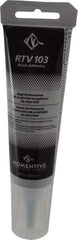Momentive Performance Materials - 2.8 oz Tube Black RTV Silicone Joint Sealant - 400°F Max Operating Temp, 20 min Tack Free Dry Time, Series RTV100 - Exact Tool & Supply