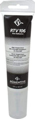 Momentive Performance Materials - 2.8 oz Tube Red RTV Silicone Joint Sealant - 500°F Max Operating Temp, 20 min Tack Free Dry Time, 24 hr Full Cure Time, Series RTV100 - Exact Tool & Supply