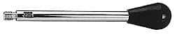 Strong Hand Tools - 1/4-20 Stem, 3/4" Knob Diam, 5/16" Shaft Diam, Gear Lever Arm with Ball Knob - 3/8" Thread Length, 2-1/2" Handle Length, Steel Shaft, Phenolic Knob - Exact Tool & Supply