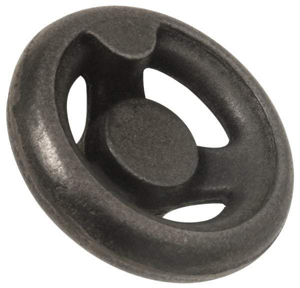 Value Collection - 10", 3 Spoke Offset Handwheel - 2" Hub, Aluminum, Plain Finish - Exact Tool & Supply