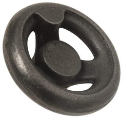 Value Collection - 10", 3 Spoke Offset Handwheel - 2" Hub, Aluminum, Plain Finish - Exact Tool & Supply