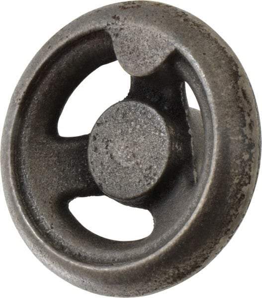 Gibraltar - 3", 3 Spoke Offset Handwheel - 1" Hub, Cast Iron, Plain Finish - Exact Tool & Supply