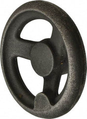 Gibraltar - 4", 3 Spoke Offset Handwheel - 1.2" Hub, Cast Iron, Plain Finish - Exact Tool & Supply