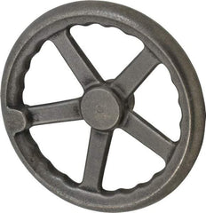 Gibraltar - 10", 3 Spoke Offset Handwheel - 2" Hub, Cast Iron, Plain Finish - Exact Tool & Supply