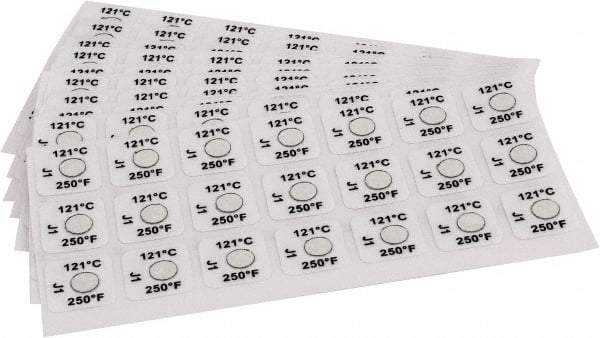 Tempil - 121°C Temp Indicating Label - 1 Rating - Exact Tool & Supply
