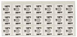 Tempil - 149°C Temp Indicating Label - 1 Rating - Exact Tool & Supply