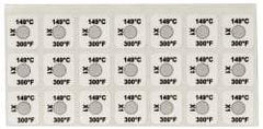 Tempil - 149°C Temp Indicating Label - 1 Rating - Exact Tool & Supply