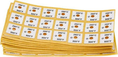 Tempil - 260°C Temp Indicating Label - 1 Rating - Exact Tool & Supply
