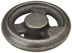 Gibraltar - 12", 3 Spoke Straight Handwheel - 2.4" Hub, Cast Iron, Chrome Plated Finish - Exact Tool & Supply