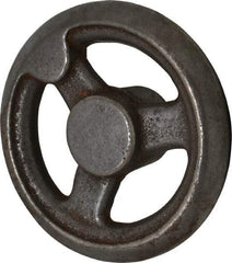 Gibraltar - 4", 3 Spoke Straight Handwheel - 1.2" Hub, Cast Iron, Plain Finish - Exact Tool & Supply