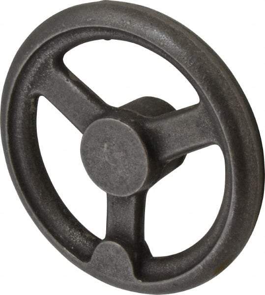 Gibraltar - 6", 3 Spoke Straight Handwheel - 1-1/2" Hub, Cast Iron, Plain Finish - Exact Tool & Supply