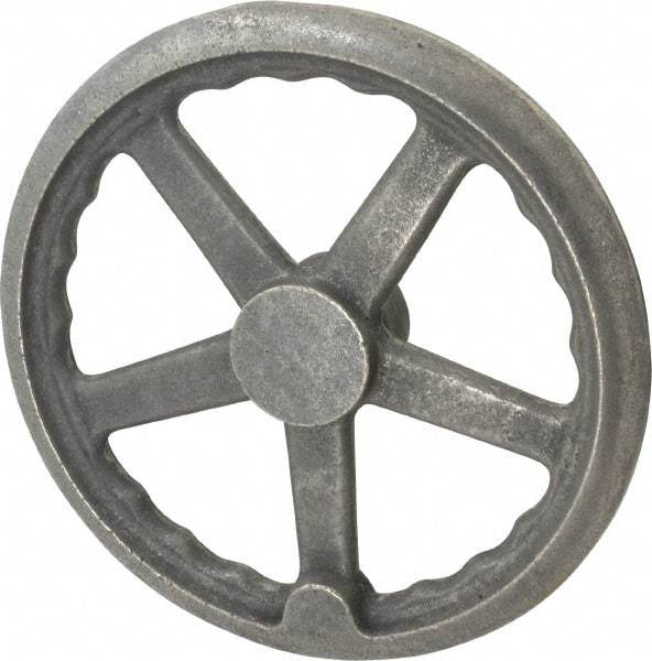 Gibraltar - 10", 3 Spoke Straight Handwheel - 2" Hub, Cast Iron, Plain Finish - Exact Tool & Supply