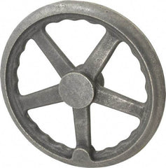 Gibraltar - 10", 3 Spoke Straight Handwheel - 2" Hub, Cast Iron, Plain Finish - Exact Tool & Supply