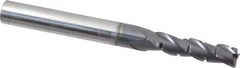 ProMax - 7/32" Diam, 3/4" LOC, 3 Flute Solid Carbide Roughing & Finishing Corner Radius End Mill - AlTiN Finish, 2-1/2" OAL, 1/4" Shank Diam, Straight Shank, 35° Helix, Centercutting, Regular Length - Exact Tool & Supply