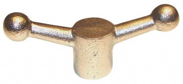 Gibraltar - 2 Offset Arms, 0.624" Hole, Zinc Plated, Reamed Speed Handle - 2-1/2" High, 9/16" Arm Diam, 1-3/8" Hub Diam, 7/8" Ball Diam - Exact Tool & Supply