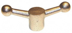 Gibraltar - 2 Offset Arms, 0.624" Hole, Zinc Plated, Reamed Speed Handle - 2-1/2" High, 9/16" Arm Diam, 1-3/8" Hub Diam, 7/8" Ball Diam - Exact Tool & Supply