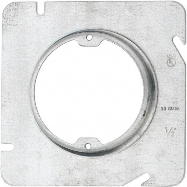 Cooper Crouse-Hinds - Electrical Outlet Box Steel Square Cover - Exact Tool & Supply