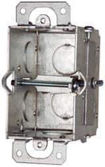Cooper Crouse-Hinds - 1 Gang, (3) 1/2" Knockouts, Steel Rectangle Switch Box - 3" Overall Height x 2" Overall Width x 2-1/2" Overall Depth - Exact Tool & Supply