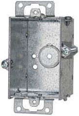 Cooper Crouse-Hinds - 1 Gang, (3) 1/2" Knockouts, Steel Rectangle Switch Box - 3" Overall Height x 2" Overall Width x 2-1/2" Overall Depth - Exact Tool & Supply