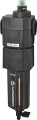 Norgren - 1/2" Port Coalescing Filter - Aluminum Bowl, Manual Drain, 250 Max psi, 0.01 Micron Rating, 3.15" Wide x 11.4" High - Exact Tool & Supply