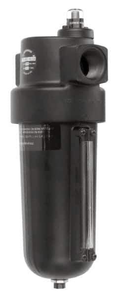 Norgren - 2" Port Coalescing Filter - Aluminum Bowl, Automatic Drain, 250 Max psi, 0.01 Micron Rating, 8.22" Wide x 27.12" High - Exact Tool & Supply