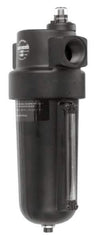 Norgren - 2" Port Coalescing Filter - Aluminum Bowl, Automatic Drain, 250 Max psi, 0.01 Micron Rating, 8.22" Wide x 27.12" High - Exact Tool & Supply