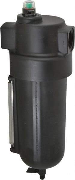 Norgren - 1" Port Coalescing Filter - Aluminum Bowl, Manual Drain, 250 Max psi, 0.01 Micron Rating, 4-3/4" Wide x 13-1/4" High - Exact Tool & Supply