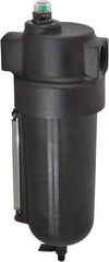 Norgren - 1" Port Coalescing Filter - Aluminum Bowl, Manual Drain, 250 Max psi, 0.01 Micron Rating, 4-3/4" Wide x 13-1/4" High - Exact Tool & Supply