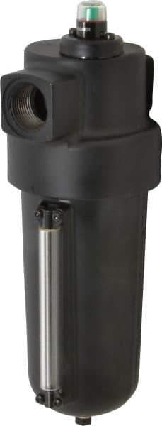Norgren - 1" Port Coalescing Filter - Aluminum Bowl, Automatic Drain, 250 Max psi, 0.01 Micron Rating, 4-3/4" Wide x 13-1/4" High - Exact Tool & Supply