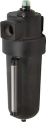 Norgren - 1" Port Coalescing Filter - Aluminum Bowl, Automatic Drain, 250 Max psi, 0.01 Micron Rating, 4-3/4" Wide x 13-1/4" High - Exact Tool & Supply
