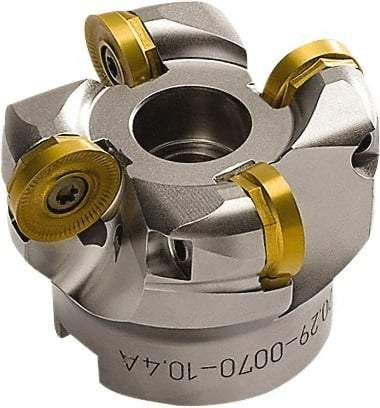 Seco - 2-1/2" Cut Diam, 0.394" Max Depth, 3/4" Arbor Hole, 4 Inserts, RP.. 2006 Insert Style, Indexable Copy Face Mill - 5,800 Max RPM, 2" High, Through Coolant - Exact Tool & Supply