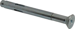 Red Head - 3/8" Diam, 3/8" Drill, 4" OAL, Sleeve Concrete Anchor - Steel, Zinc-Plated Finish, Flat Head, Phillips Drive - Exact Tool & Supply