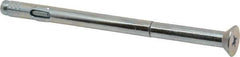Red Head - 3/8" Diam, 3/8" Drill, 6" OAL, 1-5/8" Min Embedment Sleeve Concrete Anchor - Steel, Zinc-Plated Finish, Flat Head, Phillips Drive - Exact Tool & Supply